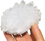 Natural White Ghost Quartz Crystal Cluster Crystals raw Gemstone Specimen for Home&Office Decoration fengshui(600 700g)