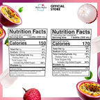 Mogu Mogu Lychee & Passion Fruit Juice with Nata de Coco – Refreshing Tropical Drinks with Chewy Coconut Jelly, 10.8oz Bottles (Pack of 12, 6 Each) – Sweet, Tangy, and Fun Variety Pack