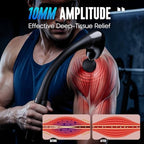 FVZ Massage Gun with Upgraded Extension Handle, 10MM Massage Gun Deep Tissue, Back Massager, Muscles/Neck/Shoulders/Waist/Legs Massager Portable for Pain Relief, Gifts for Men
