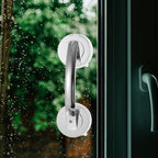 Suction Cup Door Handles 2-Pack Portable Bathroom Grab Bars for Shower Glass Doors Easy Install on Smooth Surfaces Safety Support