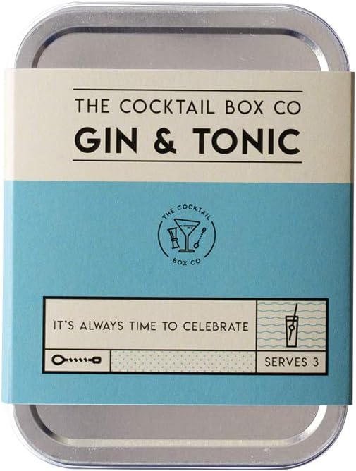 The Cocktail Box Co. Gin & Tonic Cocktail Kit - TSA-Friendly Airplane Cocktail Kit - Pack of 1