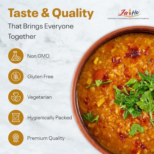 Jai Ho Certified Organic Mogar Dal 4 lb | Split Mung (Moong) Dal Skinless | USDA Organic | Non-GMO | Chemical-Free | Premium Quality Kosher (4 Pound, Moong Mogar Dal (W/O Skin))