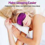 Sleep Mask, Silk Eye Mask for Sleeping with Adjustable Strap, Blindfold Eyeshade for Men & Women, Comfortable & Soft Eye Cover Eyeshade for Night Sleep (Purple)
