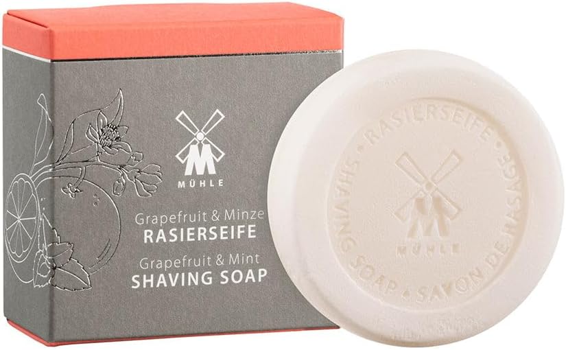 MÜHLE Shaving Soap - Shaving Soap with Grapefruit & Mint for All Skin Types - Fruity & Revitalising - 65 g