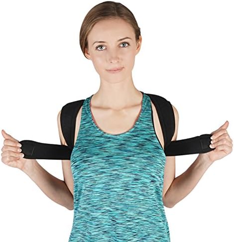 Soles Clavicle Bandage Adjustable, Flexible, Breathable Neoprene - Unisex - Improves Poor Posture & Osteoporosis, Clavicle Brace for Collarbone Injuries (L-XL: 90-110 cm)