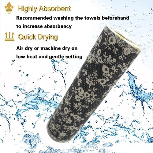 Reusable Paper Towel Rolls 20 Pack,Washable Napkin Cloth Value Set of 4 Colors 20 Pack of Paperless Towel-100% Cotton, Super Soft, Absorbent Made to Last (Lemon)