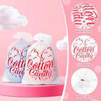 100PCS Cotton Candy Bags, 11.8x17.7 Inch Candy Supplies Perfect for Sticks and Cones, Cotton Candys Bulk Accessories for Carnivals