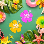 200 Pack Hawaii Laua Paper Napkins Tropical Luncheon Disposable Napkins Hawaii Hibiscus Beverage Napkins for Beach Summer Hawaiian Luau Party Supplies Tableware Decorations