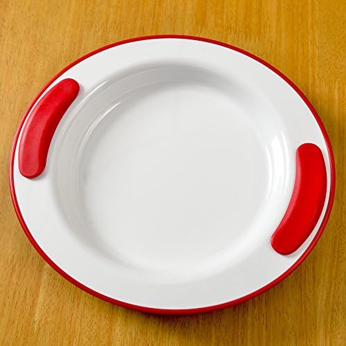 NRS Healthcare Soft Grip Insulated Plate Red/White