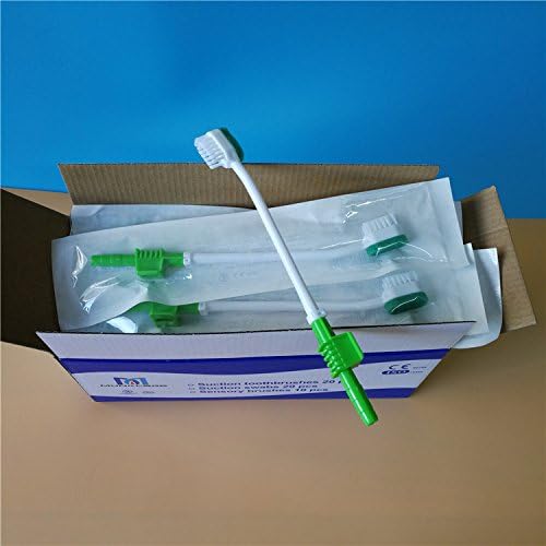 Elderly Oral Cleaning Disposable Suction Swab Toothbrush Head of Green (BOX of 30pcs)