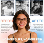 Air Chamber Anti-Slip Nose Pads for Glasses - Soft Silicone Airbag Adhesive Cushions, 30pcs Eyeglasses Nose Pad, Lightweight Eyewear Accessories, Full-Frame Compatible, Comfort Fit Design (Black)