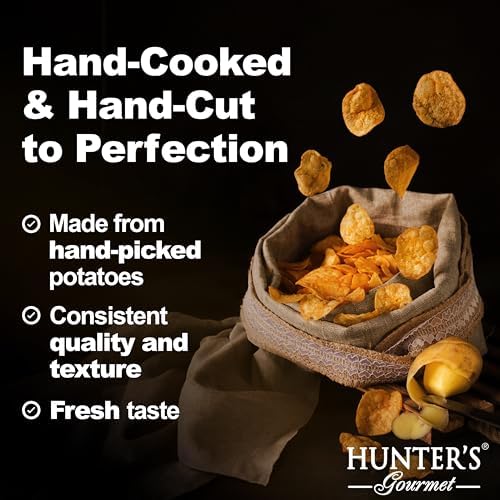 Hunter's Gourmet Truffle Chips | Hand-Cut | No Artificial Colors | Dairy & Lactose Free | Premium Packaging | MSG-Free | White Truffle | Vegan Chips | Pack of 1 | 150g