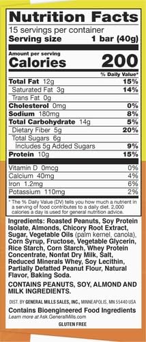 Nature Valley Protein Chewy Snack Bars, Salted Caramel Nut, 15 Bars, 21.3 oz