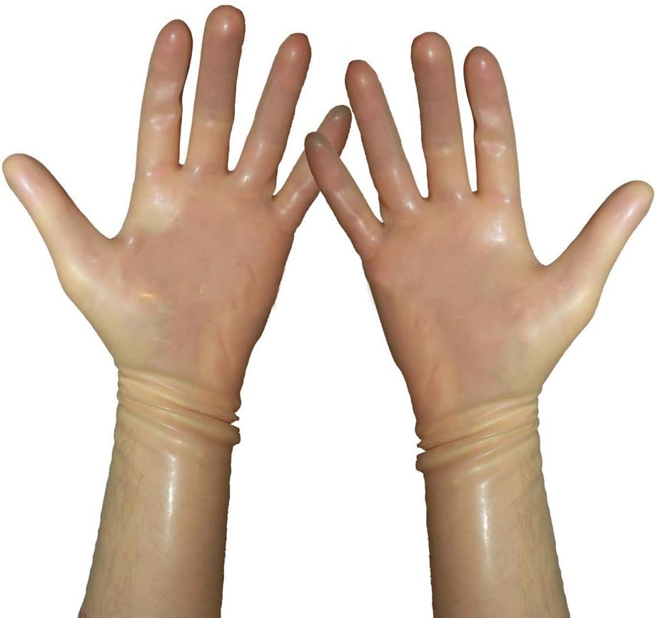 EXLATEX Rubber Secrets Short Latex Mixed Toes Wrist Gloves