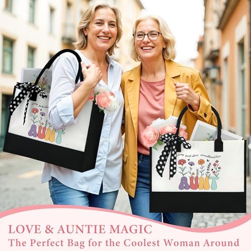 Saineron Aunt Gifts for Women Best Auntie Gift Ideas Cool Aunt Birthday Gifts for Aunts from Niece Auntie Birthday Gift Presents for Aunts Bracelet Keychain Cup Socks Tote Bag Acrylic Puzzle