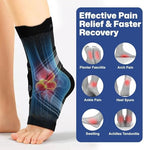 PAPLUS 2 Pairs Ankle Brace for Men & Women Plantar Fasciitis Relief- Adjustable Ankle Support for Foot Pain, Achilles Tendonitis Brace - with Removable Strap for Swelling Black