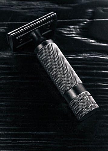 West Coast Shaving Midnight Collection Razor 110B, Black Stainless Steel (Closed Comb)