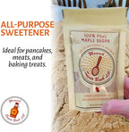 Wanish Sugar Bush Organic Maple Sugar - 100% Pure, Granulated Maple Sugar from the Lush Northwoods of Wisconsin, Perfect for Baking and Beverages - Natural Sweetener in 8 oz Bag