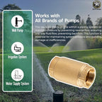 1" No-Lead Brass Check Valve with Backflow Preventer, CVNL100 700 Series, Universal One-Way 1" FNPT × 1" FNPT