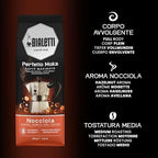Bialetti - Perfetto Moka Nocciola: Medium Roasting Ground Coffee, Hazelnut Aroma, 8.8 Oz - 250g, Bag with Flavour-Saving Valve