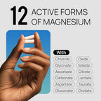18 in 1 Magnesium Complex for Women and Men | Liposomal Magnesium Supplement with Glycinate, Citrate, Malate, Taurate, D3 & K2 | High Absorption for Muscle, Sleep, Bone, Nerve Support | 90 Capsules