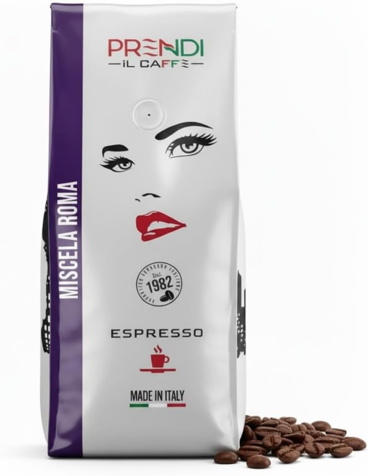 PRENDI Miscela Roma, whole bean coffee medium roast, Authentic Italian Coffee Bean, 2.2 LB Pack - Unlock Authentic Italian Coffee Experience