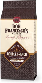 Don Francisco's Double French Ground Coffee, Dark Roast – 100% Arabica Coffee, 10 oz Bag