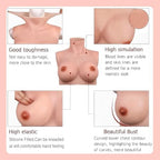 Realistic Silicone Breastplate with Liquid Silicone Filling, Professional Breast Forms for Crossdresser & Cosplay