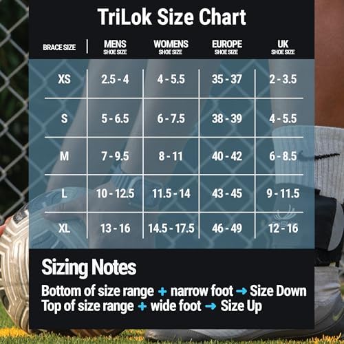 BioSkin TriLok Ankle Brace - Sprained Ankle & Plantar Fasciitis Support, Figure-8 Stabilizer with FootLok Arch-Lift, Women & Men, Fits in Most Shoes, Lightweight & Hypoallergenic, HSA/FSA, Large