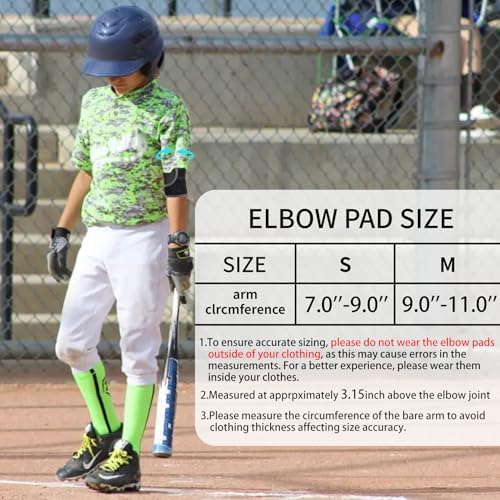 Kids Elbow Brace Arm Sleeve, Adjustable Sport Elbow Protector Breathable Elbow Sleeve with Double Magic Stick Compression Elbow Sleeve Elbow Support for Tennis Football Cycling Golf Basketball