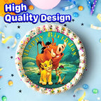 7.5 Inch Edible Cake Toppers – Jungle Lion Friends Themed Birthday Party Collection of Edible Cake Decorations
