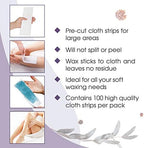 Satin Smooth Non-Woven Cloth Waxing Strips, Large, 100 Ct X 2 Packs
