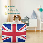 visesunny Collapsible Large Capacity Basket British Flag Clothes Toy Storage Hamper with Durable Cotton Handles Home Organizer Solution for Bathroom, Bedroom, Nursery, Laundry,Closet