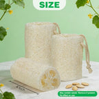 pisdoplop 4" Natural Loofah Exfoliating Body Sponge Scrubber, Plant-Based Organic Loofa Luffa for Men & Women Skin Care Bath Shower Cleaning Back & Fac, Natural Sponges for Dishes, Pack of 4