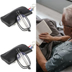 VANANA Foldable Blue Light Blocking Reading Glasses, Telescopic Glasses Legs Reader with Portable Zipper Bag Keychain (Black (2 Pairs), 2.5, multiplier_x)