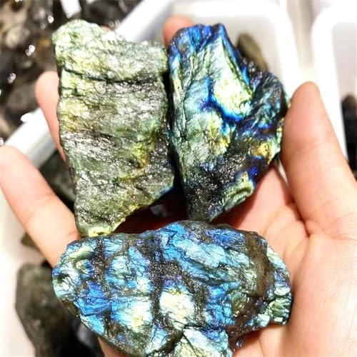 1pc 20-40g Blue Moonstone Stone Pendant Purple Labradorite Rough Crystal raw Stone Specimens Home Decor