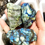 1pc 20-40g Blue Moonstone Stone Pendant Purple Labradorite Rough Crystal raw Stone Specimens Home Decor