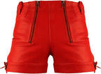 Bockle® Red Bavarian Oktoberfest Lederhose Men Leather Shorts Hot Pants