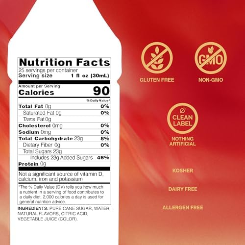 Monin - Grenadine Syrup, Delightfully Sweet, Natural Flavors, Great for Cocktails, Mocktails, Sodas, and Smoothies, Non-GMO, Gluten-Free (750 ml)