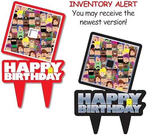 Blox Gamer Birthday Cake Topper Party Decor