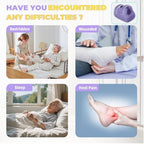 3D Heel Protectors Bed Sore Pillow Cushion for Pressure Sores,Foot Pillows Support Boot for Bedridden Patients Supplies（Purple Pack of 1）