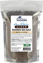 Viva Doria Alder Smoked Sea Salt, Alderwood Smoked Salt, Fine Grain (2 lb)