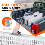 72.5" Heavy Duty Folding Loading Ramps, 1500lb Capacity, Ideal for Motorcycles, Lawn Mowers, ATVs, UTVs, and More – Pack of 2 with Safety Straps and Gloves