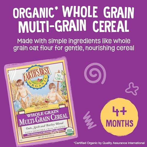 Earth's Best Organic Infant Cereal, Whole Multi-Grain Cereal, 8 Oz
