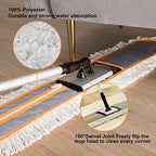 36" Commercial Dust Mops for Floor Cleaning Heavy Duty Floor Duster Mop with Long Handle Hotel Gym Household Cleaning Supplies for Hardwood, Tiles, Marble Floors (Grey)