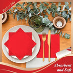 2 Ply Red Beverage Napkins (Pack of 100ct)
