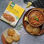 Ashoka Indian Entrees 1932, Vegan Savory Chickpeas, All-Natural, Heat & Serve Instant Meals, Punjabi Choley, Kosher Certified, Travel Friendly, Gluten-Free, and with No Preservatives, Pack of 1