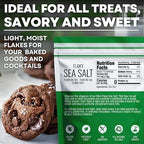 Garnishing Hand Harvested Sea Salt Grains, Baja Fleur de Sel Grain Salt, for Baking and Cooking and Fishing, 4 oz Bag