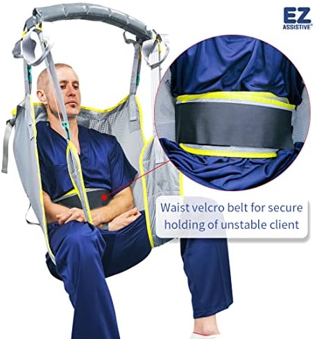 EZ Assistive Patient Lift Sling, Universal Hygiene Mesh Lift Sling for Toileting, Lift Sling for Elderly, 500lbs(230kgs)