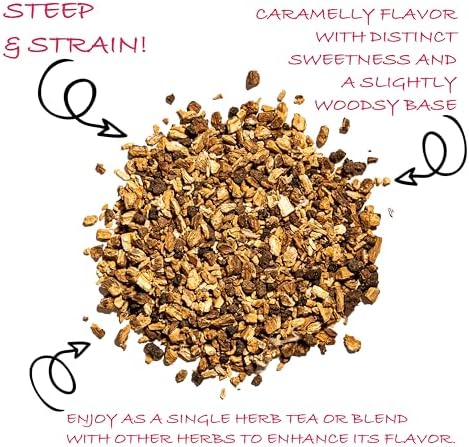 Worldwide Botanicals Organic Burdock Root – 1 lb - 100% Arctium lappa - Raíz de Bardana – Cut & Sift, Excellent Detox and Digestion Herb tea, Used to make Root Beer, 16 ounces